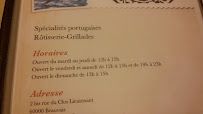 Menu du Le Pi-rex à Beauvais