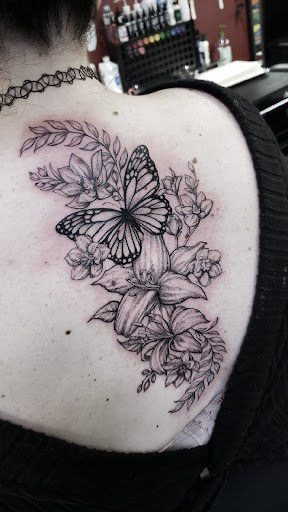 Explore chicano art tattoo ideas, creative tattoo ideas in Deerfield Beach, available at Black Rose Tattoo Studio