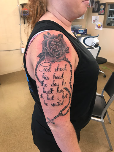 Explore tattoo arm placement ideas, creative tattoo ideas in Madison Heights, available at Sin on skin tattoo and piercing