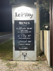 Restaurant français Le Pitey à Arès (le menu)