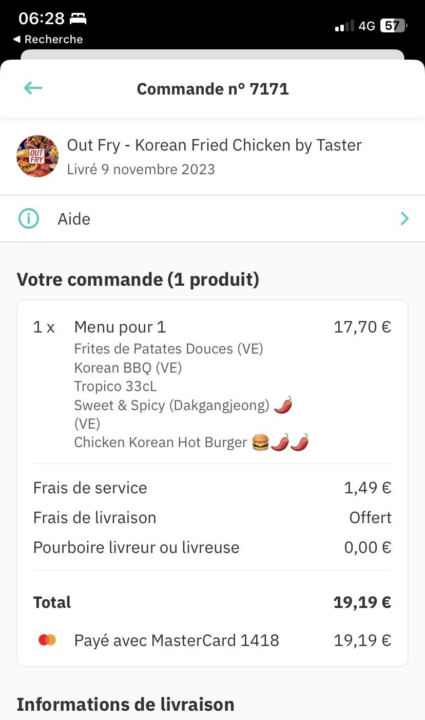 Photo n° 1 de l'avis de Felicia.e fait le 11/11/2023 à 05:31