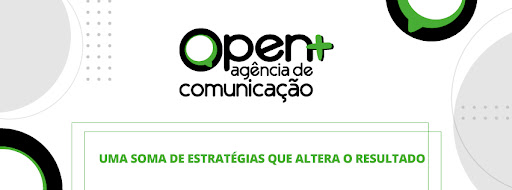 Logo da empresa - Open+ Agência de Comunicação