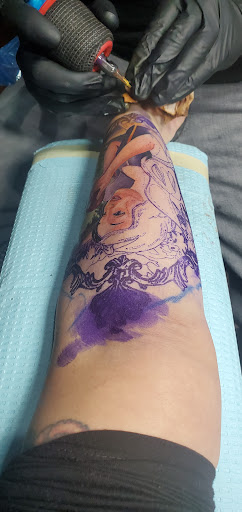 Explore army sleeve tattoo ideas, creative tattoo ideas in Albuquerque, available at Archetype Tattoo Studio