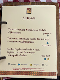 Menu / carte de Taverna del Castello di Zumelle à Borgo Valbelluna