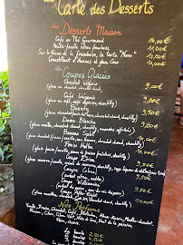 Restaurant Bel Ombra à Osani (le menu)