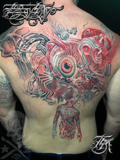 Explore mickey mouse tattoo ideas, creative tattoo ideas in Addison, available at Cat Tattoo