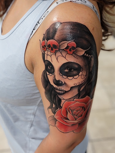 Explore men arm sleeve tattoo ideas, creative tattoo ideas in Baraboo, available at Gold Leaf Tattoo Collective and Art Gallery