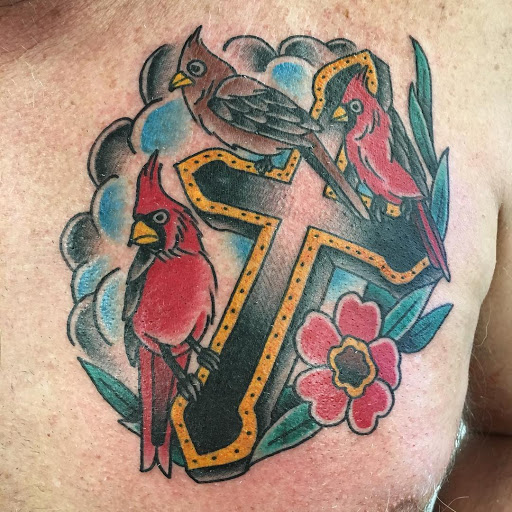 Find tattoo ideas on the chest for your next unique tattoo in Delmar at Resolute Tattoo