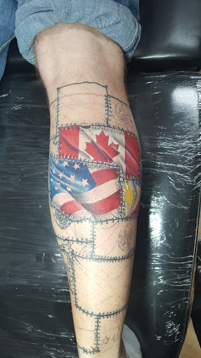 Explore mens collar bone tattoo ideas, creative tattoo ideas in Olympia, available at Fleshworks Tattoo Studio