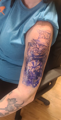 Explore trumpet tattoo ideas, creative tattoo ideas in Conroe, available at Monsters Ink, LLC