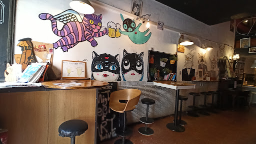 Cat cafe in Barcelona