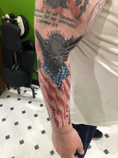 Explore skull and rose tattoo ideas, creative tattoo ideas in Evansville, available at Ink Therapy 101