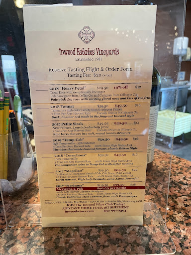 Bistro «Inwood Estates Vineyards Winery & Bistro», reviews and photos, 10303 US-290, Fredericksburg, TX 78624, USA