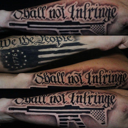 Explore second amendment tattoo ideas, creative tattoo ideas in Homosassa, available at Citrus Tattoos