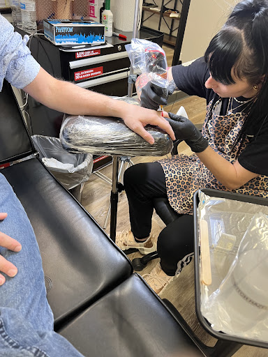 Explore deceased dog tattoo ideas, creative tattoo ideas in Ocoee, available at Fine Ink Studios Tattoos