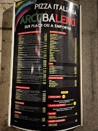 Carte du Arcobaleno pizza italiana à Oyonnax