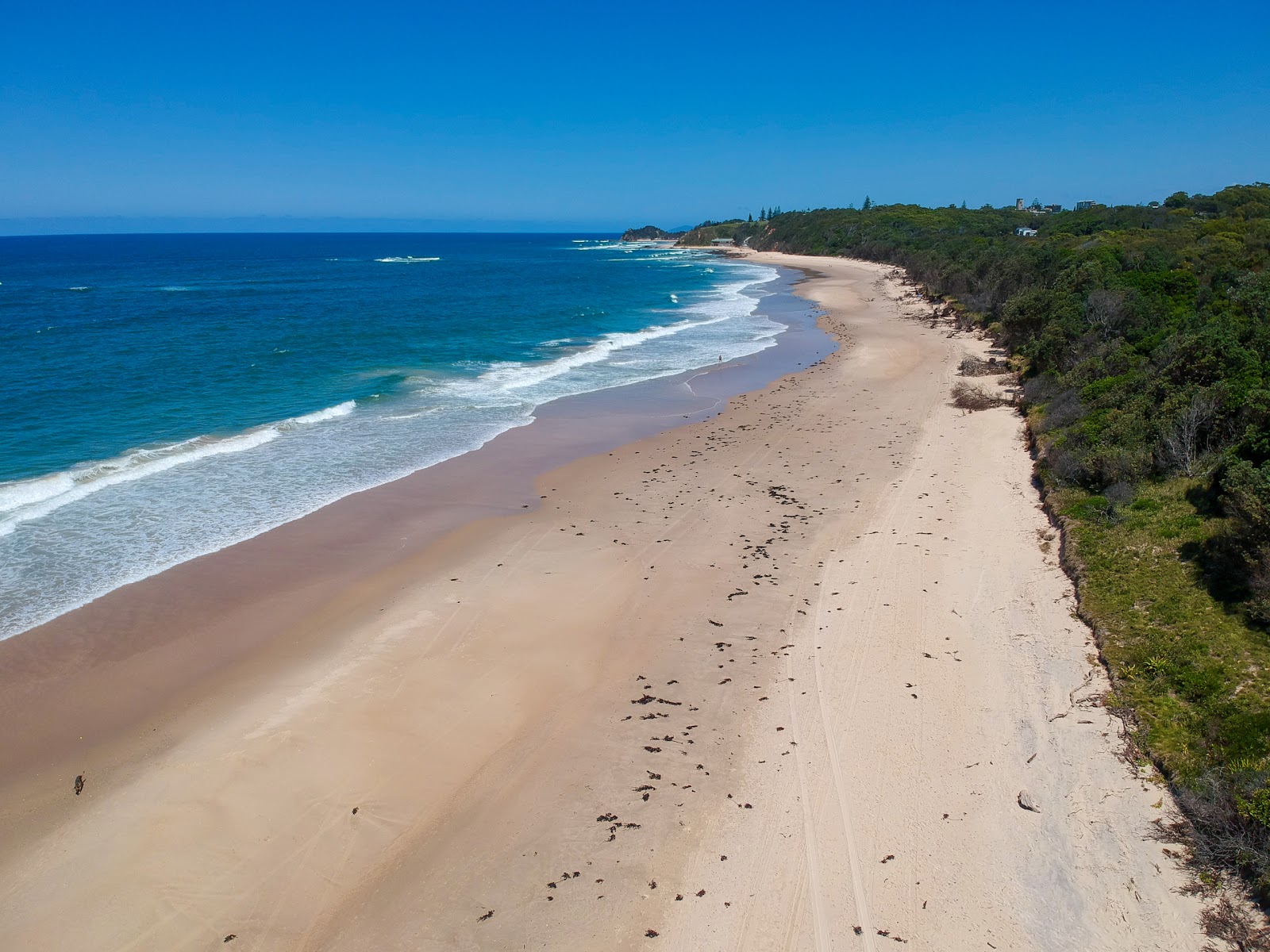 Fotografie cu Forster Beach cu o suprafață de nisip beige fin