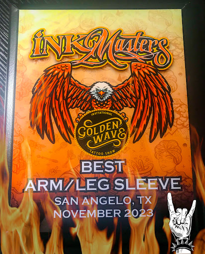 Explore ghost band tattoo ideas, creative tattoo ideas in San Angelo, available at Jellys Surly Skull, LLC