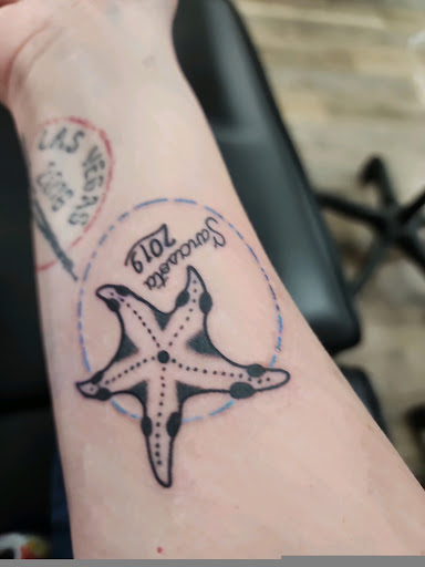 Explore knee cap tattoo ideas for men, creative tattoo ideas in Ocoee, available at Fine Ink Studios Tattoos