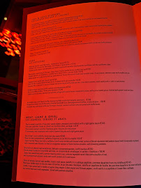 Restaurant Guy Savoy à Paris menu