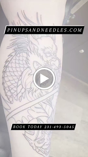 Explore bicycle tattoo ideas, creative tattoo ideas in Traverse City, available at Pinups & Needles