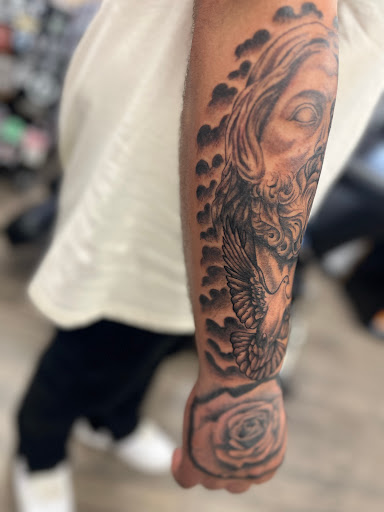 Explore tattoo cover up ideas shoulder, creative tattoo ideas in San Diego, available at Saints And Sinners Tattoo Shop