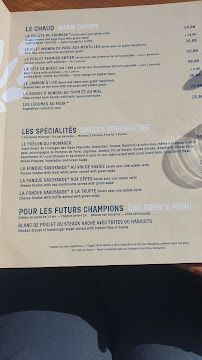 Restaurant français Chalets de l'Arc à Bourg-Saint-Maurice (la carte)