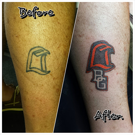 Explore grandfather clock tattoo ideas, creative tattoo ideas in Beverly Hills, available at R-N-R Custom Tattoos