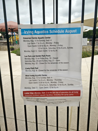 Public Swimming Pool «West Irving Aquatic Center», reviews and photos, 3701 Conflans Rd, Irving, TX 75061, USA