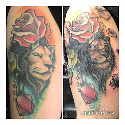 Explore moon and sun tattoo ideas, creative tattoo ideas in Williamsburg, available at Relentless Ink