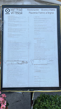 Menu / carte de Bottega Vittoria à Rome