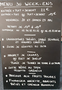 Restaurant La Table du Marché à Tréguier (le menu)