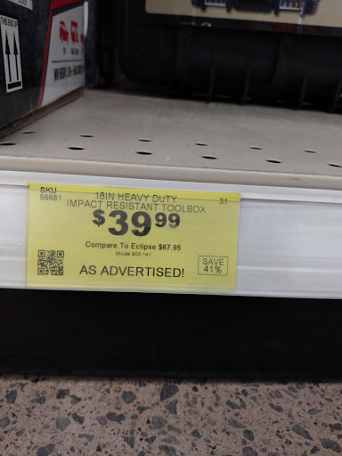 Hardware Store «Harbor Freight Tools», reviews and photos, 6515 Brockport Spencerport Rd #12a, Brockport, NY 14420, USA