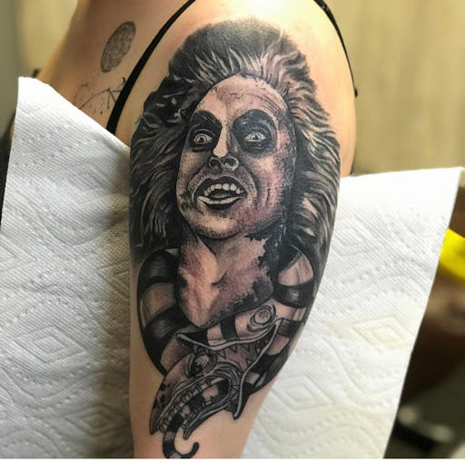 Explore death stranding tattoo ideas, creative tattoo ideas in Indianapolis, available at Inkfam Tattoo Gallery
