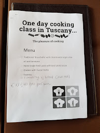 Menu / carte de Foresteria Villa Cerna à Castellina in Chianti