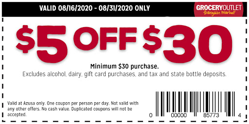 Grocery Store «Grocery Outlet Bargain Market», reviews and photos, 355 N Citrus Ave, Azusa, CA 91702, USA