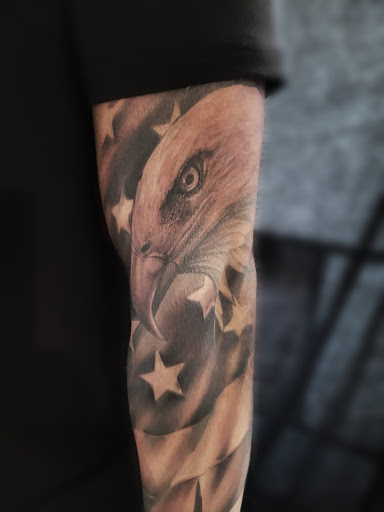 Explore gastric sleeve tattoo ideas, creative tattoo ideas in Mc Kees Rocks, available at Exile Ink