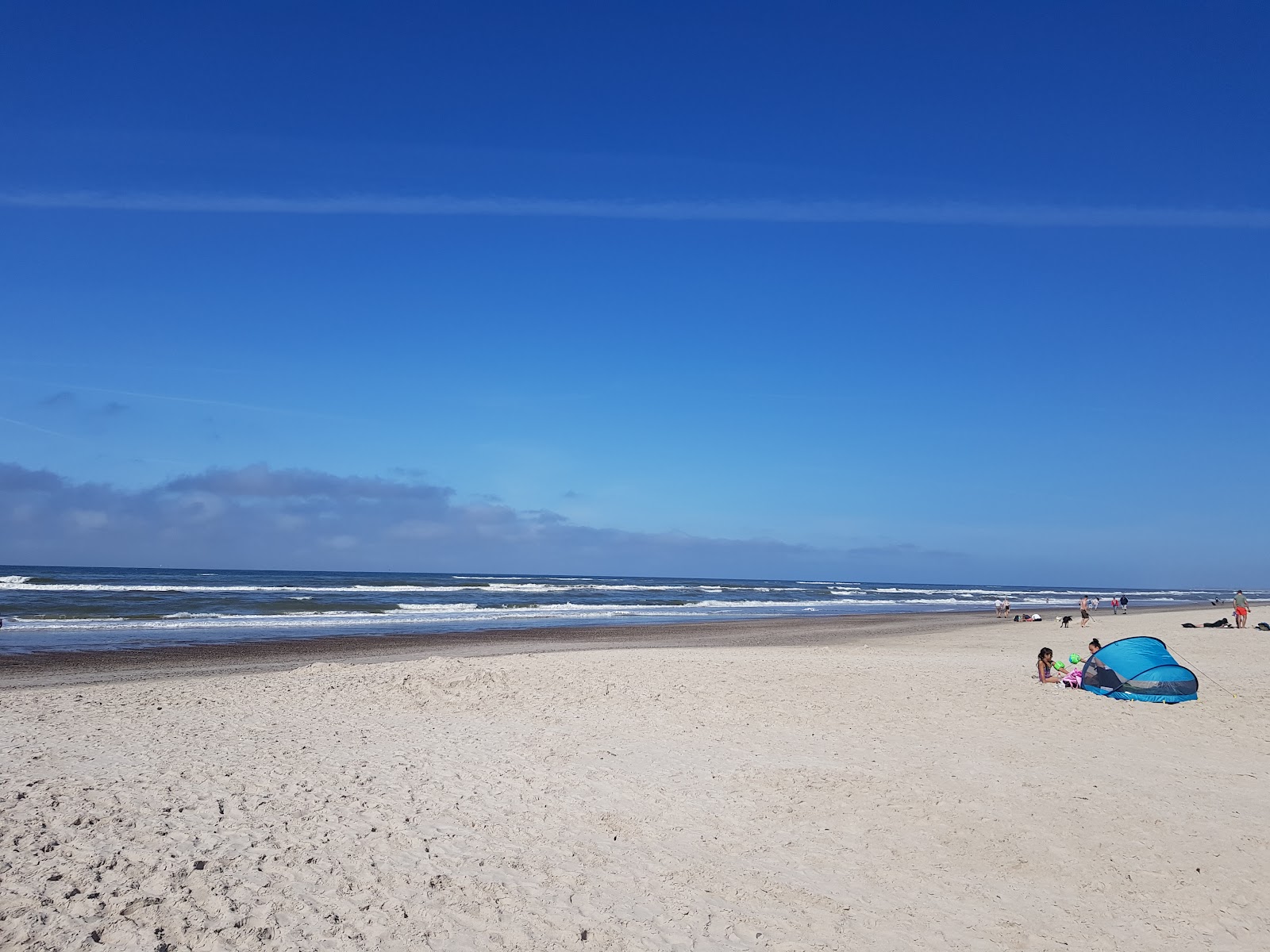 Foto av Henne Strand med beige sand yta