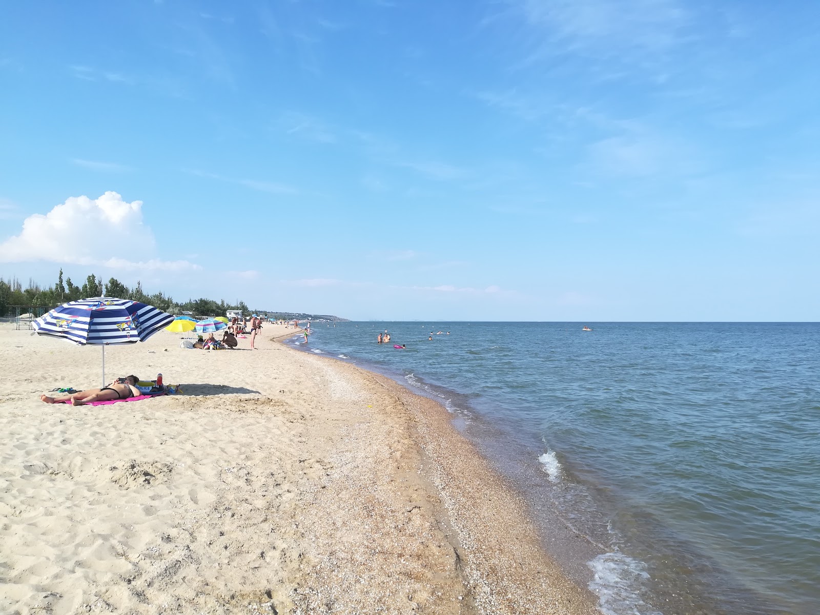 Foto af Belosaraiskaya Kosa med lys sand overflade