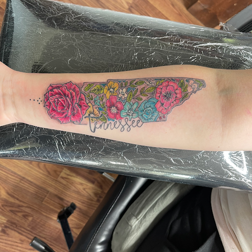 Explore polka trash tattoo ideas, creative tattoo ideas in Butler, available at Kryptic Skin Tattoo