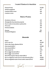 Restaurant Vicè.5 à Catania - menu / carte