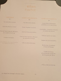 Menu / carte de Restaurant William Frachot à Dijon