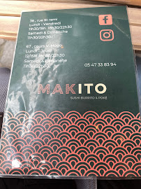 Restaurant Makito - Sushiburrito & Poké à Bordeaux - menu / carte