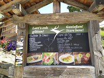 Menu / carte de Knuttenalm à Rein