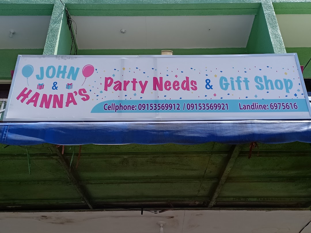 John & Hannas Party Needs & Gift Shop