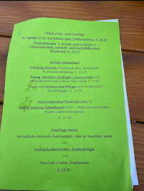 Menu du Klosterbräu Stüberl à Schäftlarn