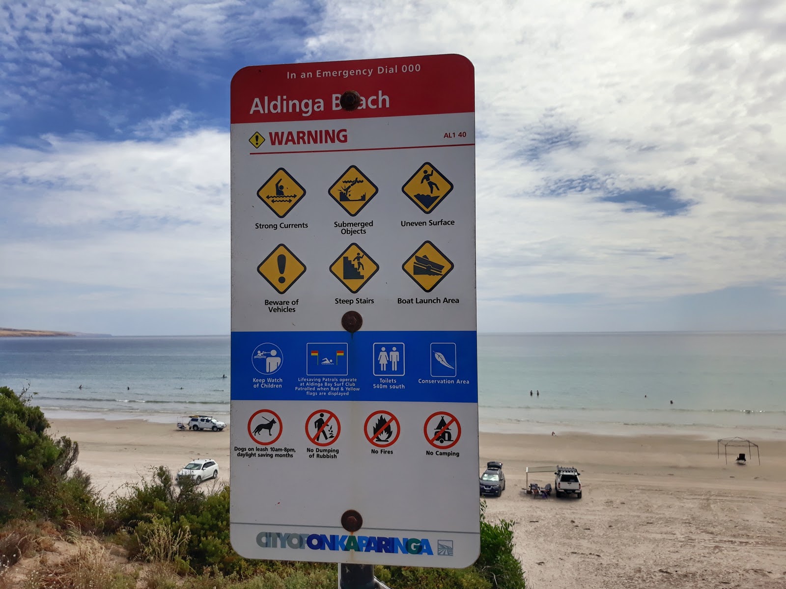 Fotografie cu Aldinga Beach - locul popular printre cunoscătorii de relaxare