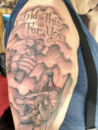 Explore leg piece tattoo ideas, creative tattoo ideas in Roanoke, available at RailYard INK