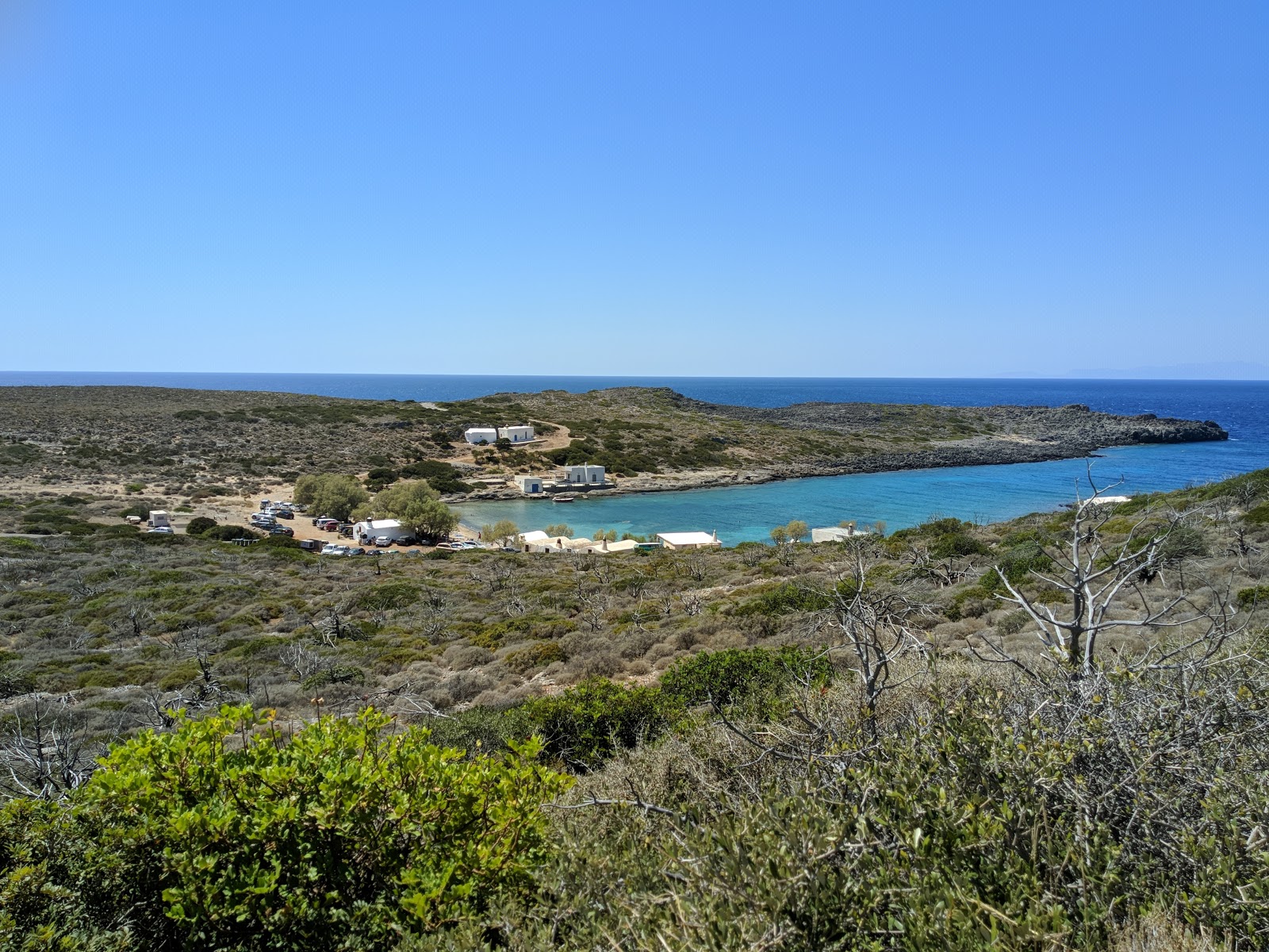 Fotografija Limnionas beach z turkizna čista voda površino