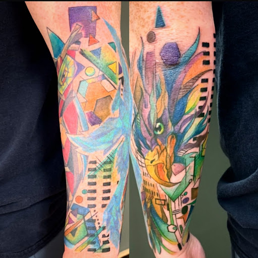 Explore ambigram tattoo ideas, creative tattoo ideas in Deptford, available at THE CONVENT Tattoo & Body Piercing Studio